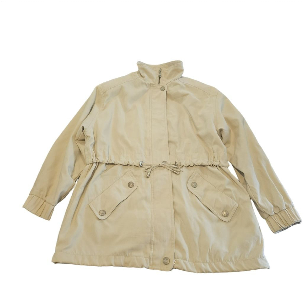 Women's Bromley Collection Vintage 90s Retro Beige Petite M Utility Jacket